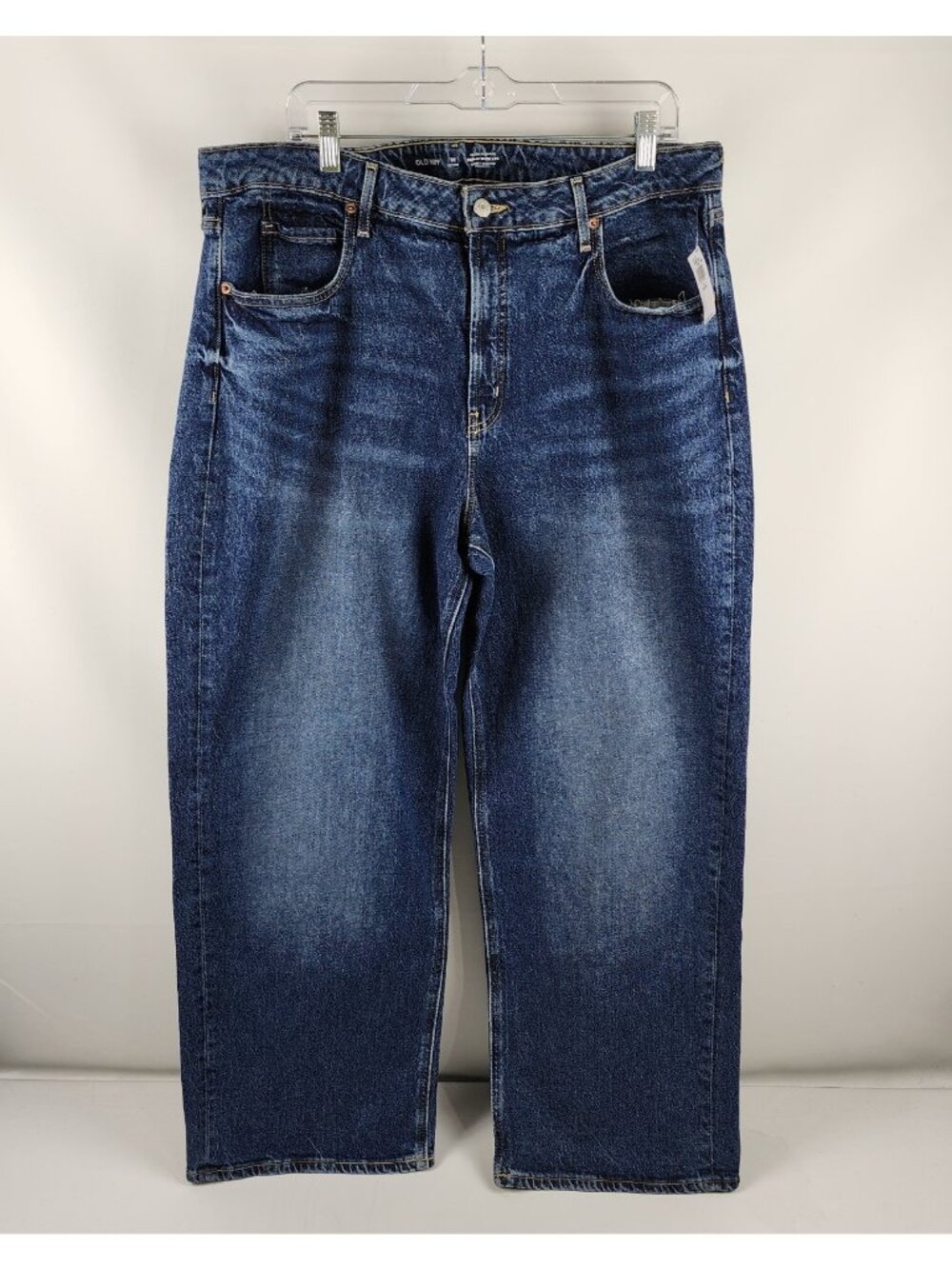 Old Navy Jeans Womens 18 Petite Blue Sky-Hi Wide Leg Extra High Rise Denim NWT